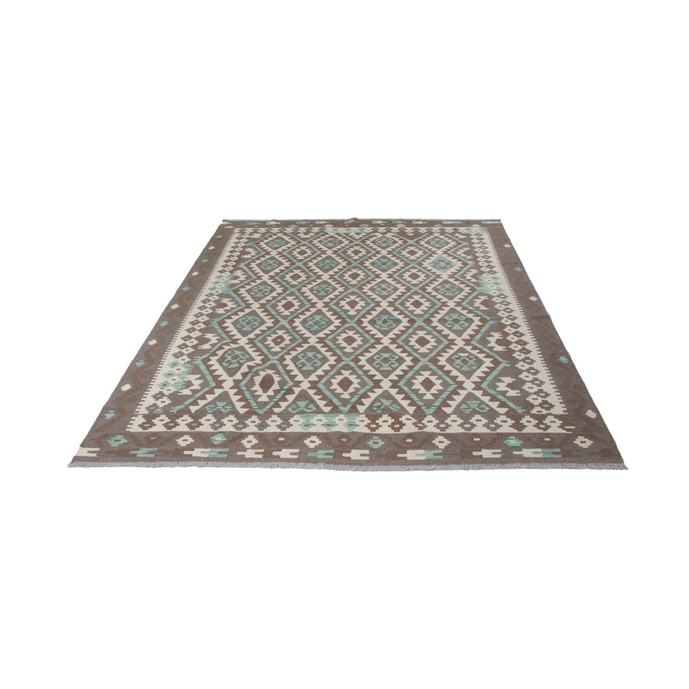 Kelim Rug - Splash - 286 x 206 cm - dark grey