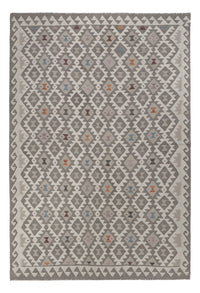 Kelim Rug - Splash - 296 x 202 cm - light grey