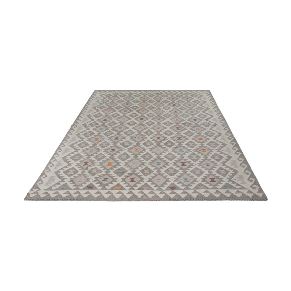 Kelim Rug - Splash - 296 x 202 cm - light grey