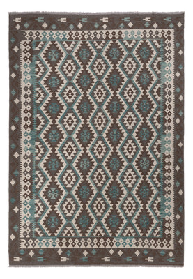 Kelim Rug - Splash - 296 x 205 cm - dark grey