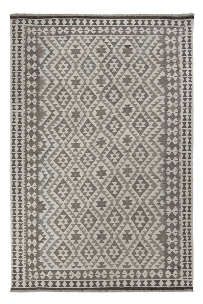 Kelim Rug - Splash - 299 x 200 cm - light grey