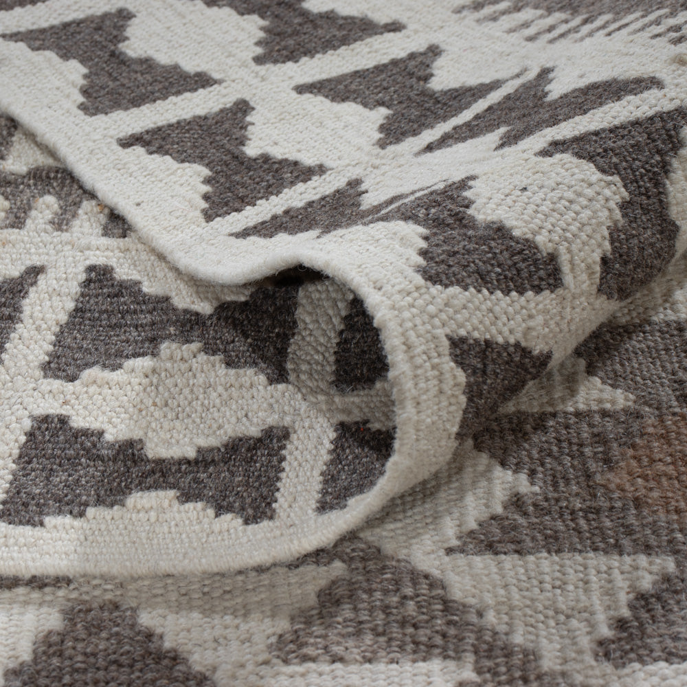 Kelim Rug - Splash - 299 x 200 cm - light grey