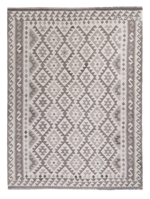 Kelim Rug - Splash - 244 x 185 cm - light grey