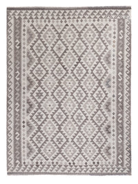 Kelim Rug - Splash - 244 x 185 cm - light grey