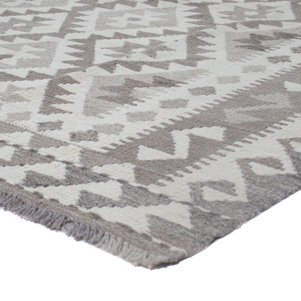 Kelim Rug - Splash - 244 x 185 cm - light grey
