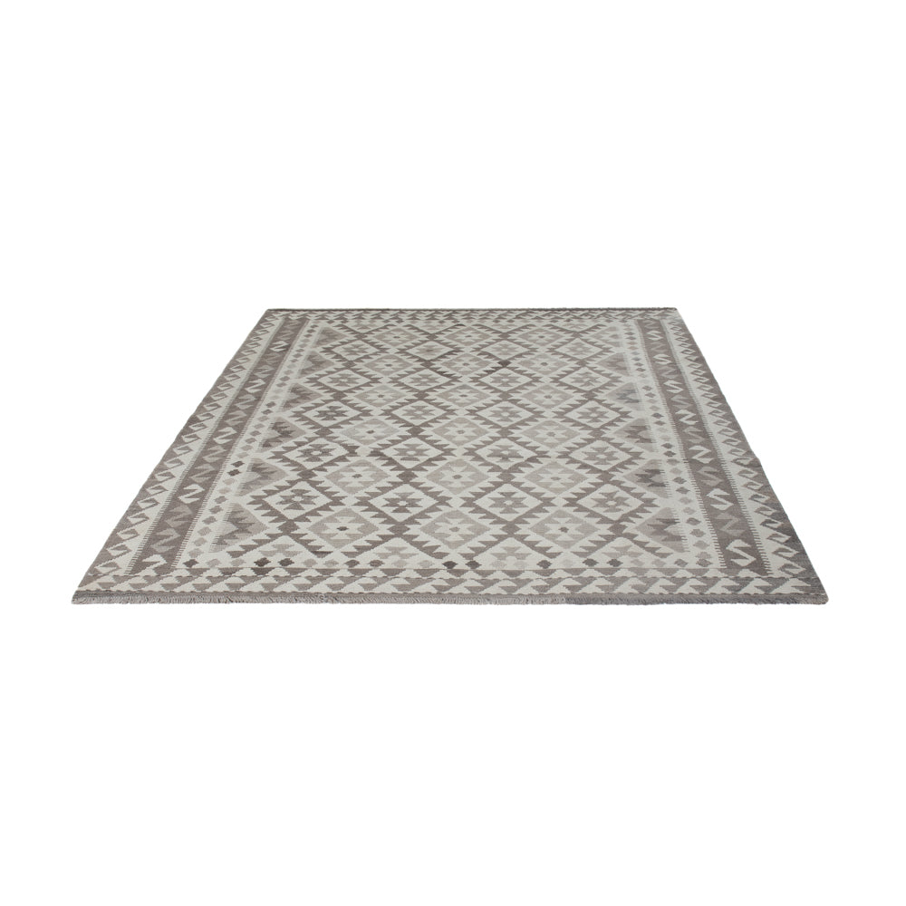 Kelim Rug - Splash - 244 x 185 cm - light grey