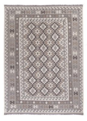 Kelim Rug - Splash - 251 x 188 cm - light grey
