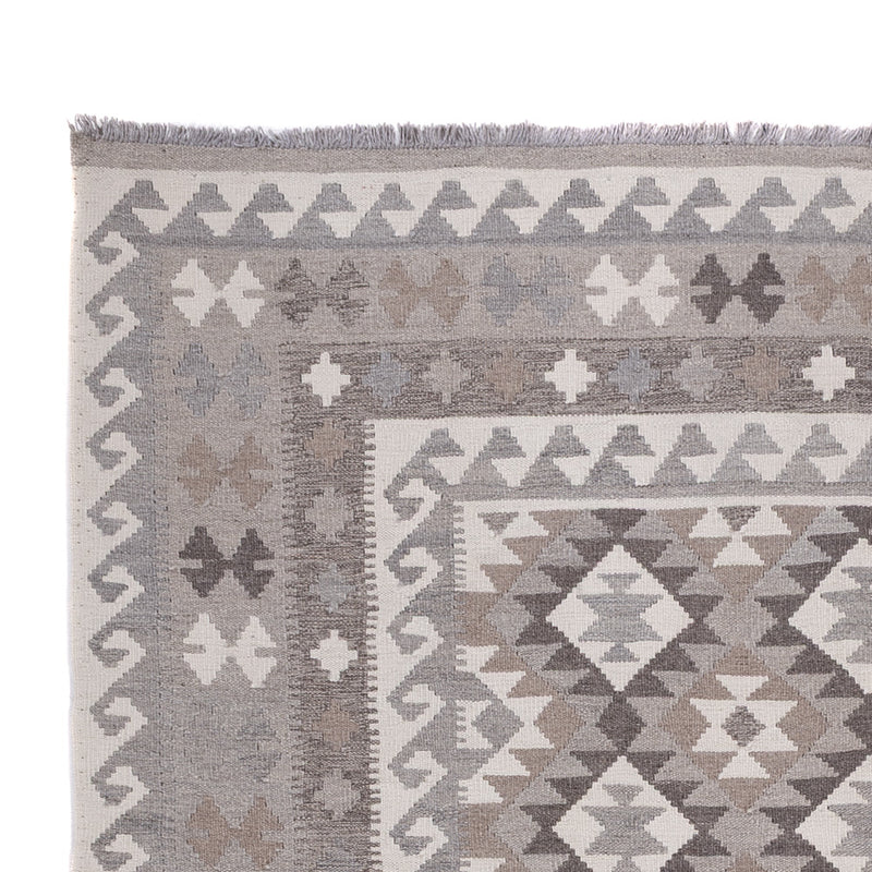 Kelim Rug - Splash - 251 x 188 cm - light grey