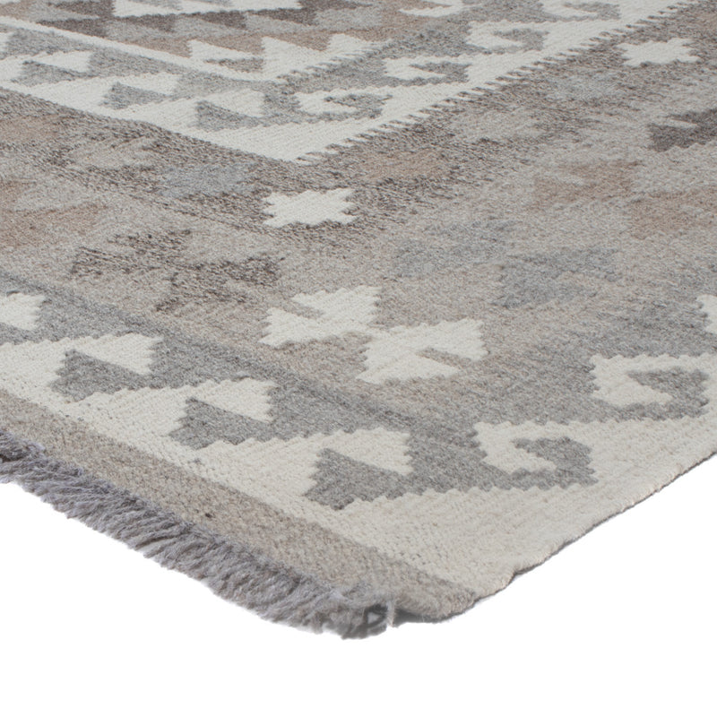 Kelim Rug - Splash - 251 x 188 cm - light grey
