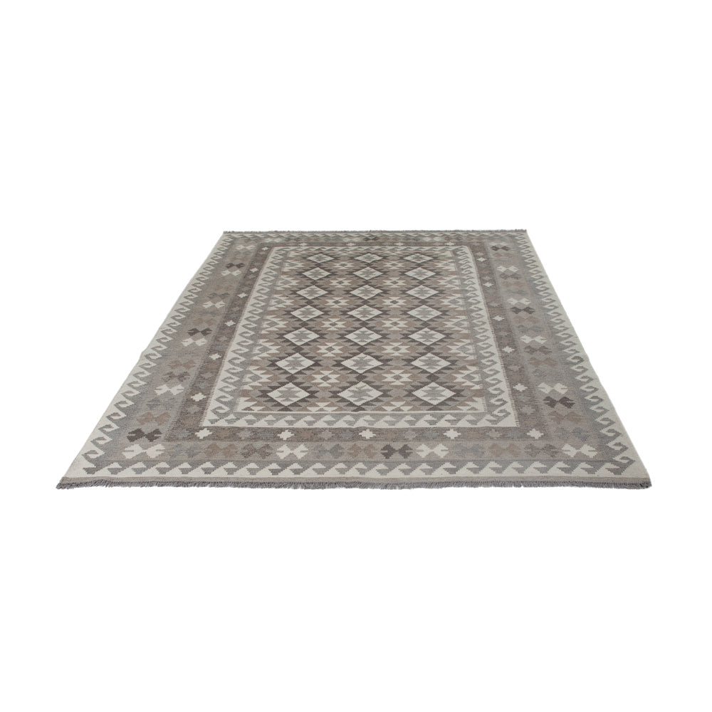 Kelim Rug - Splash - 251 x 188 cm - light grey