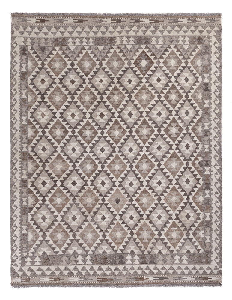 Kelim Rug - Splash - 239 x 185 cm - light grey