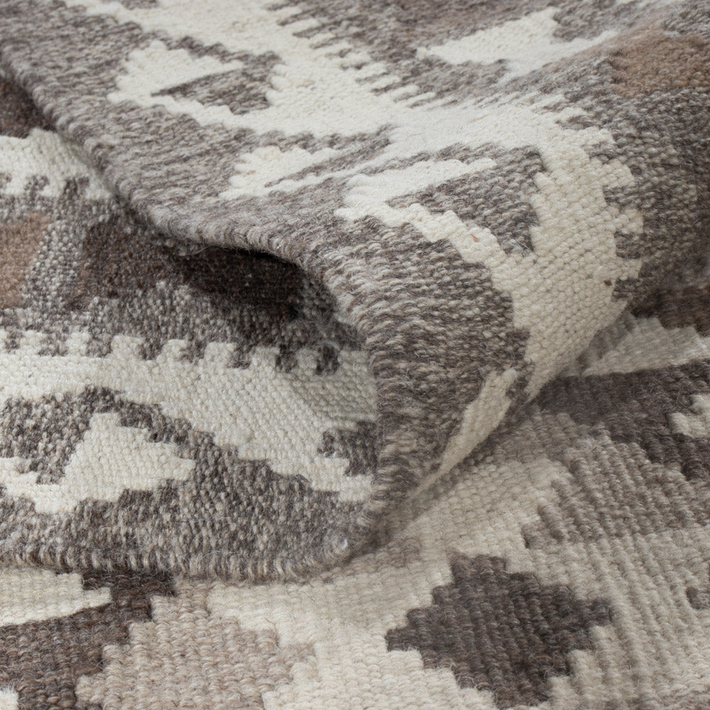 Kelim Rug - Splash - 239 x 185 cm - light grey