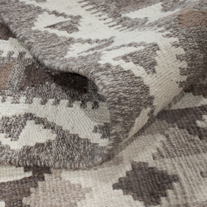 Kelim Rug - Splash - 239 x 185 cm - light grey