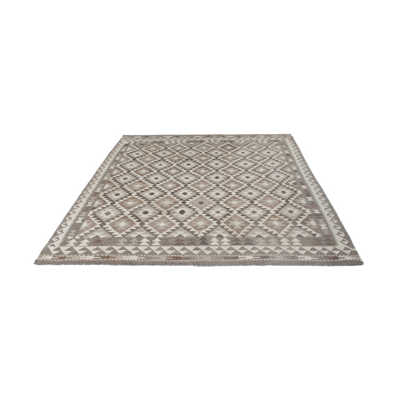 Kelim Rug - Splash - 239 x 185 cm - light grey