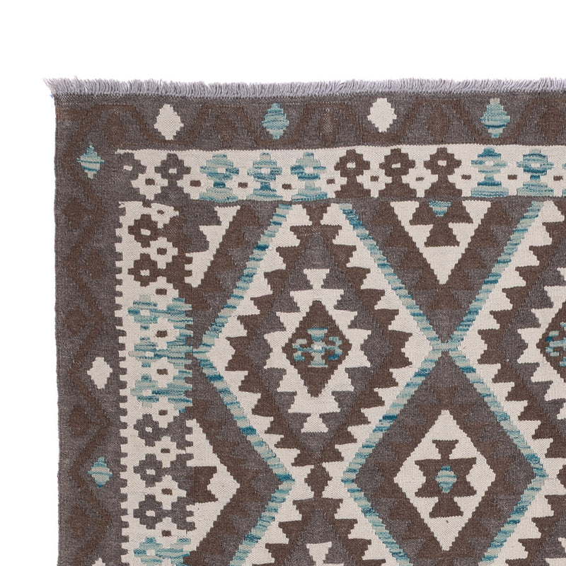 Kelim Rug - Splash - 243 x 176 cm - dark grey