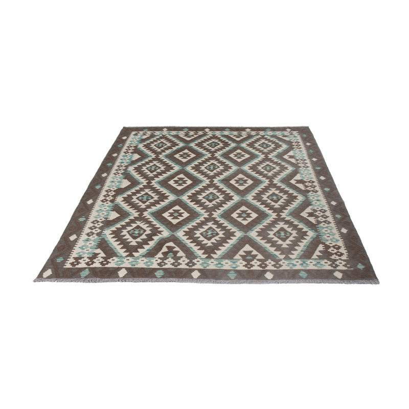 Kelim Rug - Splash - 243 x 176 cm - dark grey