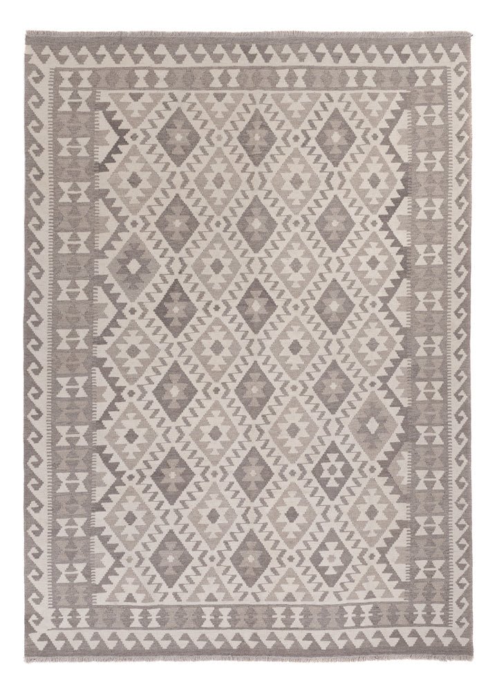Kelim Rug - Splash - 240 x 179 cm - light grey