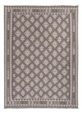 Kelim Rug - Splash - 244 x 177 cm - dark grey
