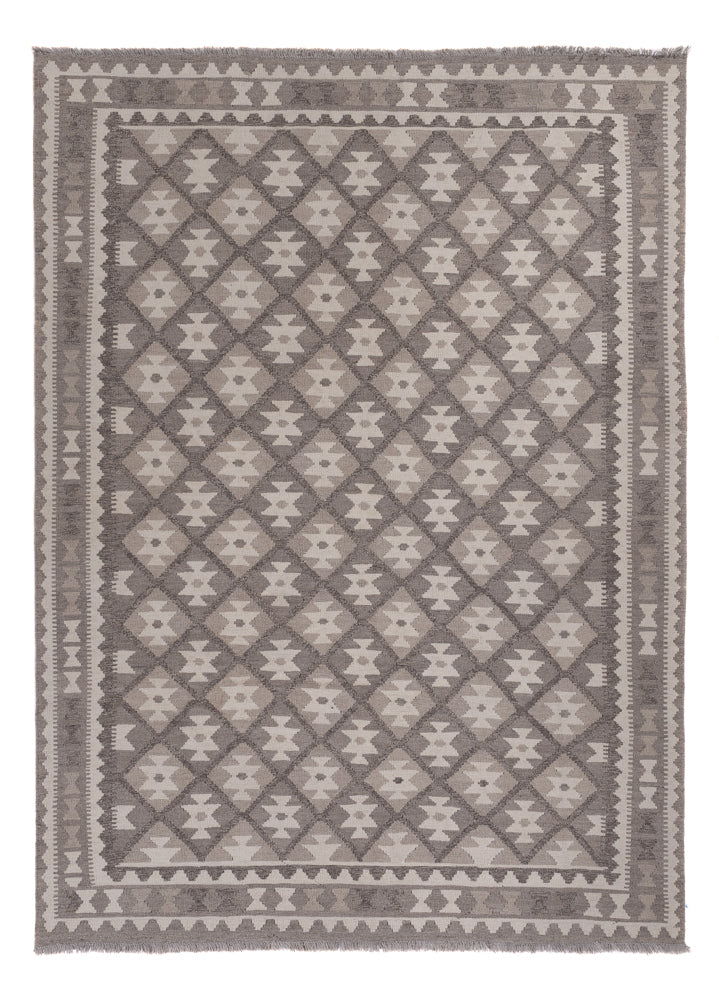 Kelim Rug - Splash - 244 x 177 cm - dark grey