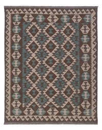 Kelim Rug - Splash - 195 x 151 cm - dark green