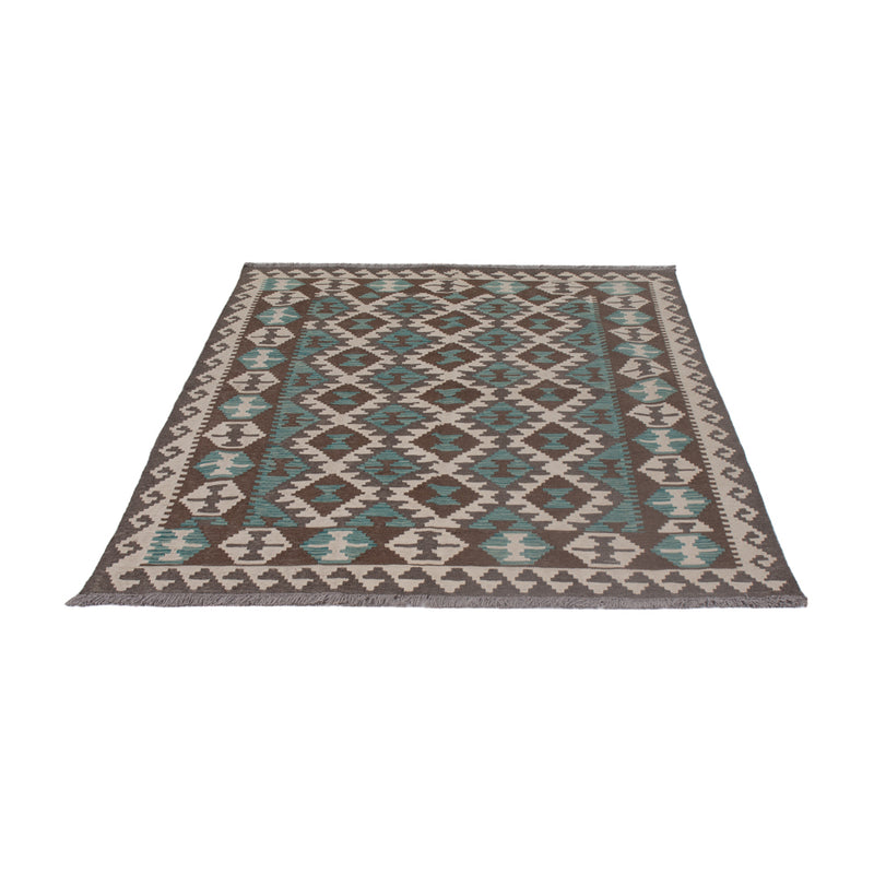 Kelim Rug - Splash - 195 x 151 cm - dark green