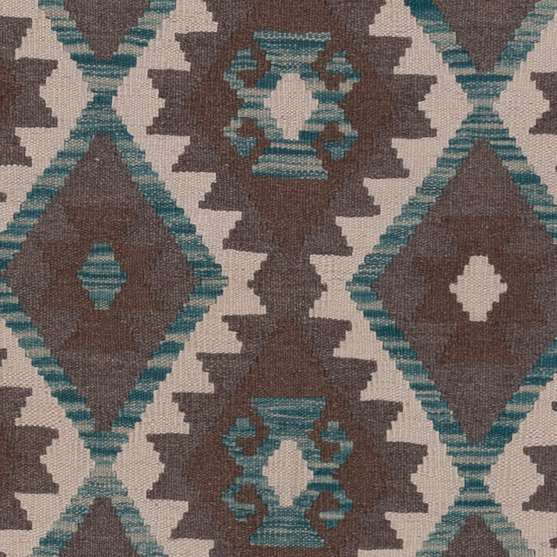 Kelim Rug - Splash - 194 x 155 cm - dark green