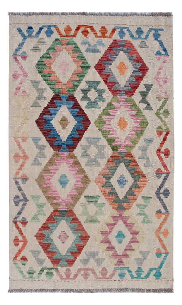 Kelim Rug - Splash - 126 x 80 cm - multicolored