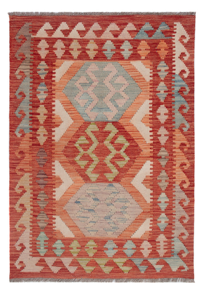 Kelim Rug - Splash - 126 x 88 cm - multicolored