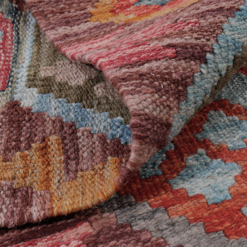 Kelim Rug - Splash - 126 x 89 cm - multicolored