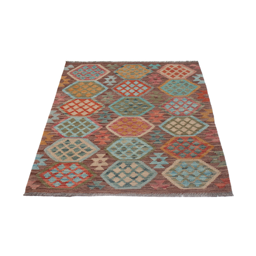Kelim Rug - Splash - 126 x 89 cm - multicolored