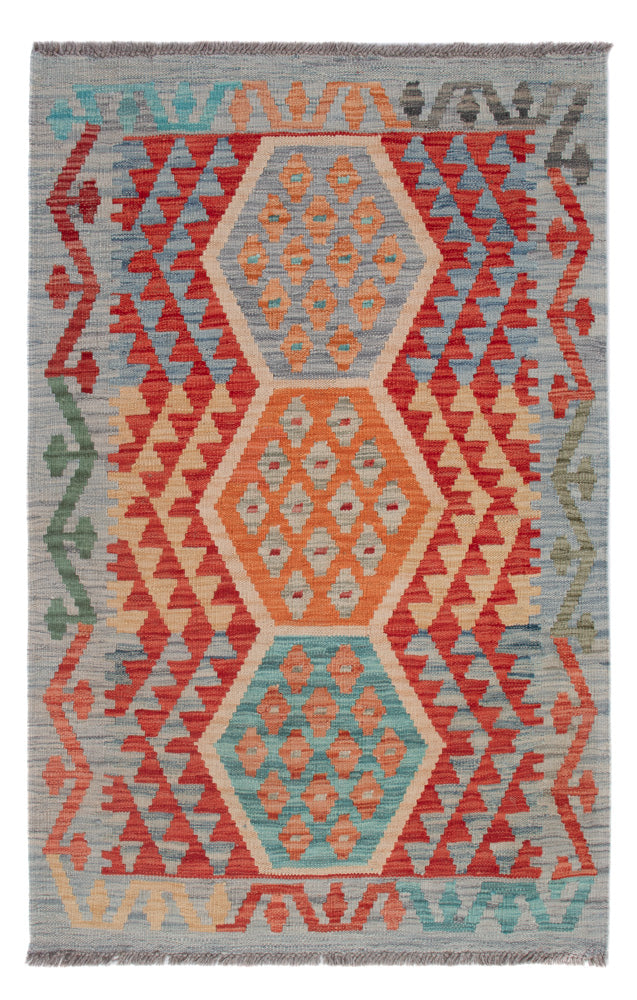 Kelim Rug - Splash - 128 x 85 cm - multicolored