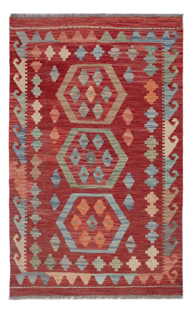 Kelim Rug - Splash - 126 x 80 cm - multicolored