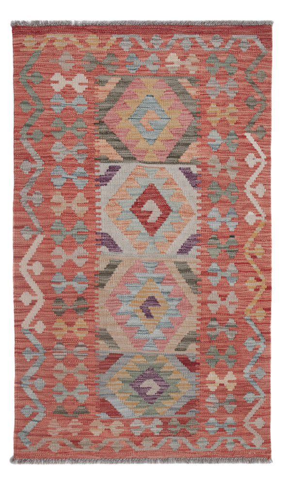 Kelim Rug - Splash - 131 x 76 cm - multicolored