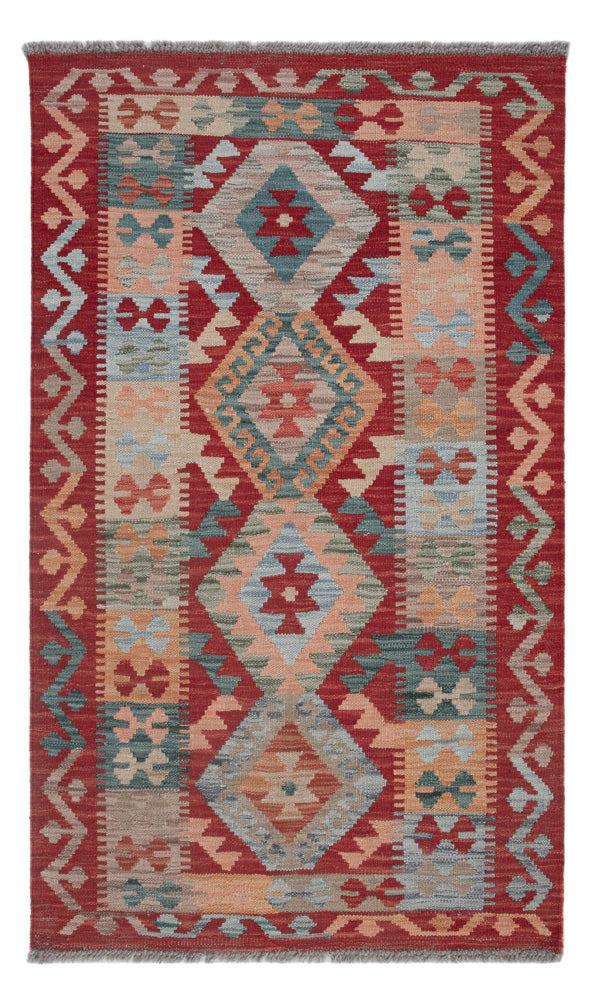 Kelim Rug - Splash - 129 x 79 cm - multicolored