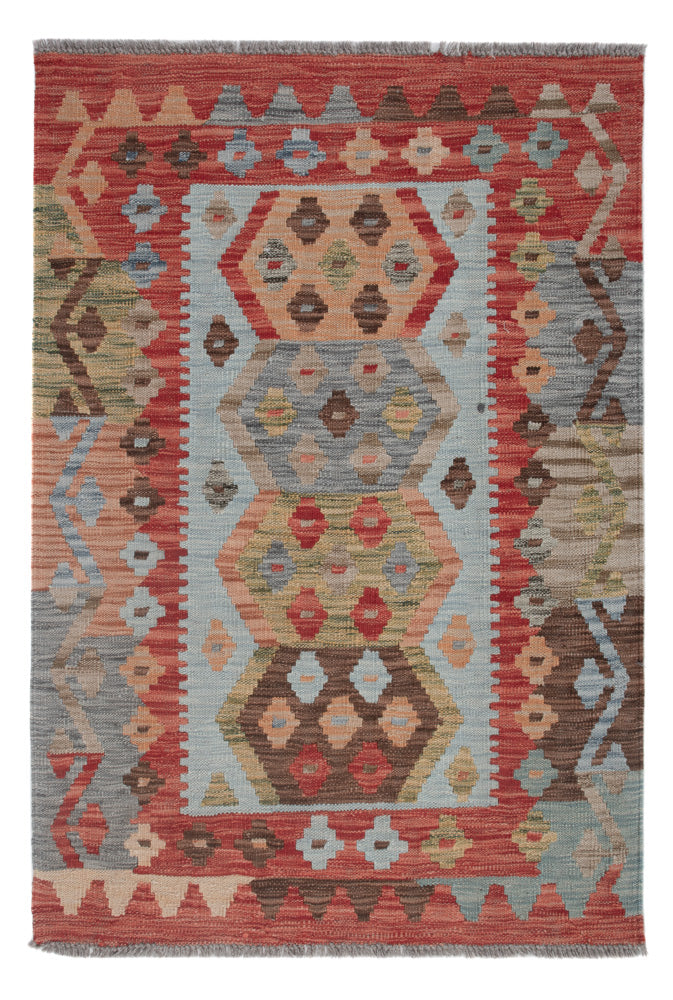 Kelim Rug - Splash - 121 x 87 cm - multicolored