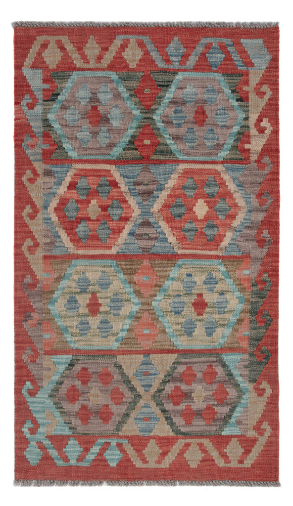 Kelim Rug - Splash - 124 x 72 cm - multicolored