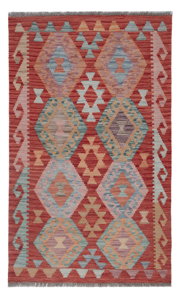 Kelim Rug - Splash - 129 x 82 cm - multicolored