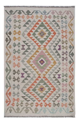 Kelim Rug - Splash - 134 x 87 cm - multicolored