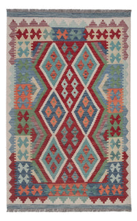 Kelim Rug - Splash - 131 x 85 cm - multicolored