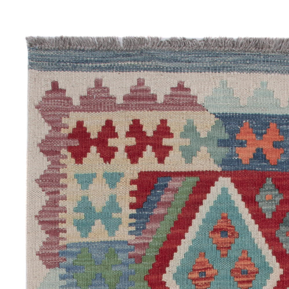 Kelim Rug - Splash - 131 x 85 cm - multicolored