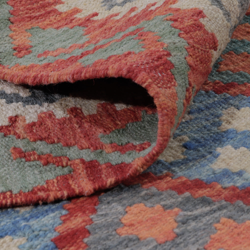 Kelim Rug - Splash - 126 x 100 cm - multicolored