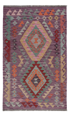Kelim Rug - Splash - 126 x 78 cm - multicolored
