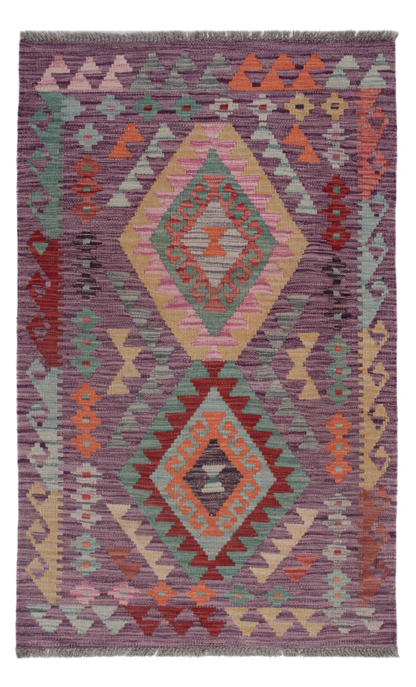 Kelim Rug - Splash - 126 x 78 cm - multicolored