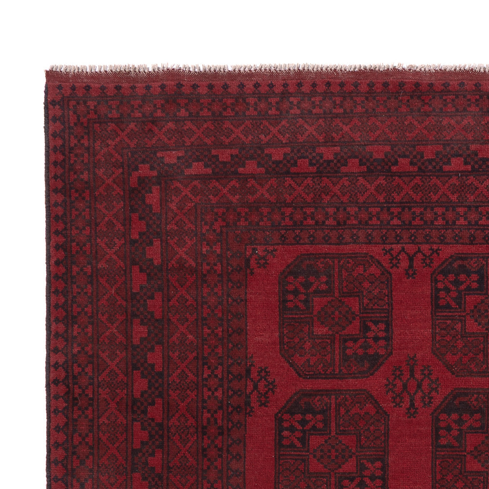 Afghan Rug - Filpa - 293 x 197 cm - dark red