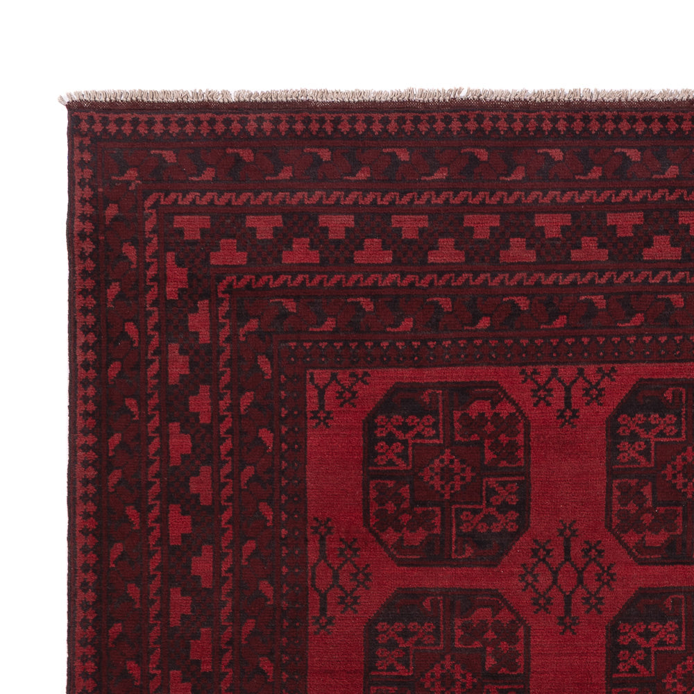 Afghan Rug - Filpa - 288 x 197 cm - dark red