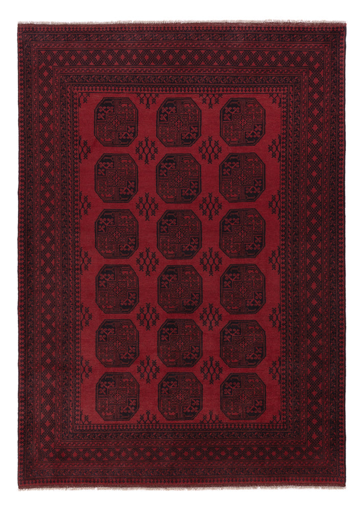 Afghan Rug - Filpa - 290 x 206 cm - dark red