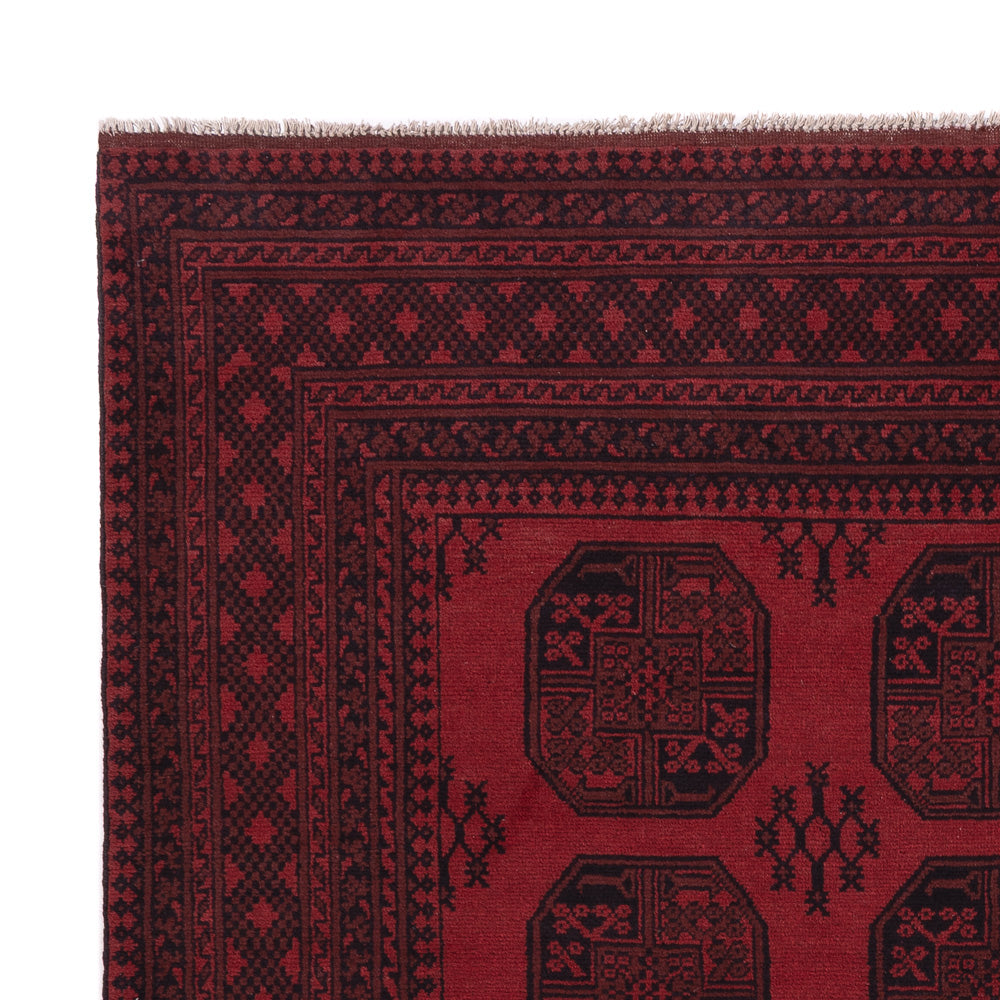 Afghan Rug - Filpa - 290 x 206 cm - dark red