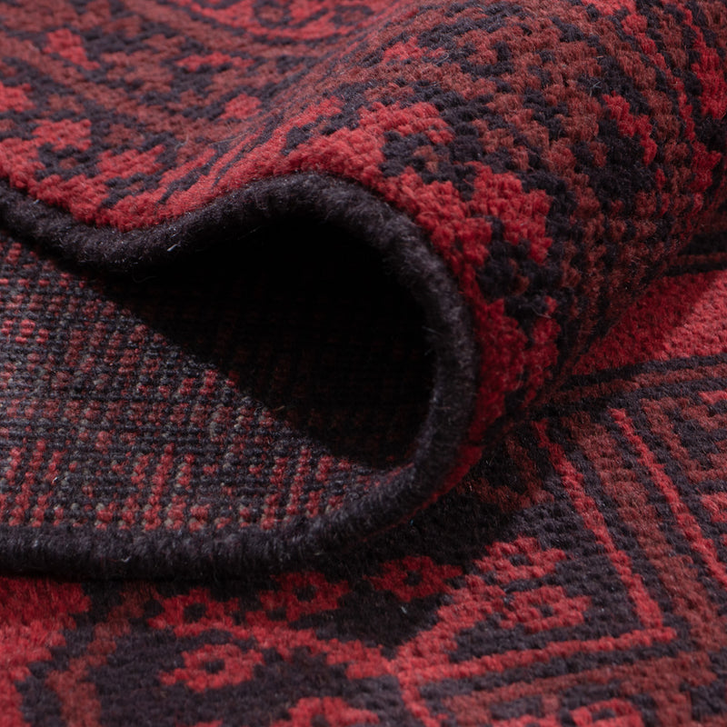 Afghan Rug - Filpa - 290 x 206 cm - dark red