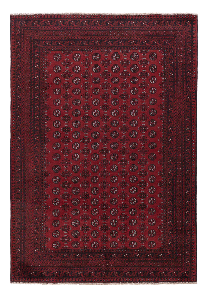 Afghan Rug - Filpa - 283 x 202 cm - dark red
