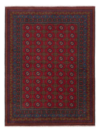 Afghan Rug - Filpa - 196 x 152 cm - dark red